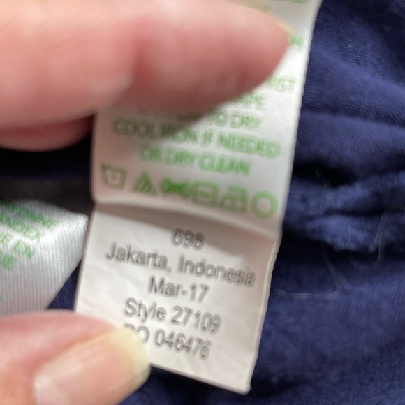 Lilly Pulitzer Rylie Navy Blue Hooded Cover Up Dress with Pink Tassels Size XS - Picture 9 of 13